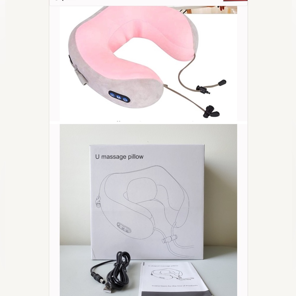 🛑🛑Brand New “U-Shaped” Massage Pillow in Pink🛑🛑